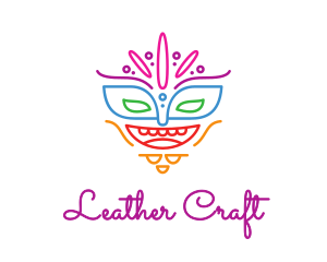 Colorful Mask Outline logo design