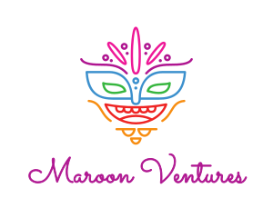 Colorful Mask Outline logo design