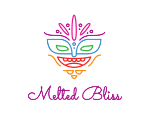 Colorful Mask Outline logo design