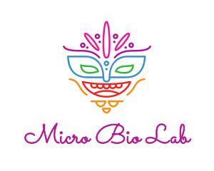 Colorful Mask Outline logo design