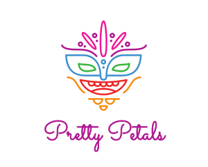 Colorful Mask Outline logo design