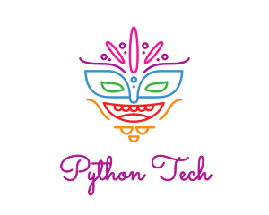 Colorful Mask Outline logo design