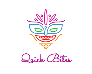 Colorful Mask Outline logo design