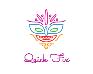 Colorful Mask Outline logo design