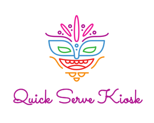 Colorful Mask Outline logo design