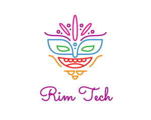 Colorful Mask Outline logo design