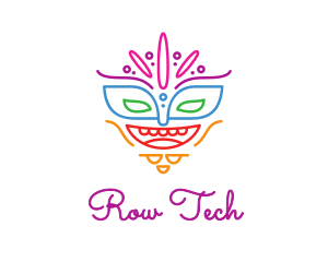 Colorful Mask Outline logo design