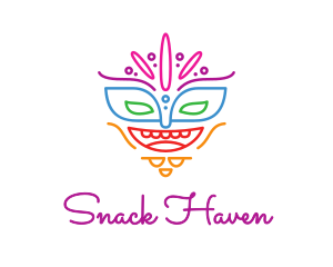 Colorful Mask Outline logo design