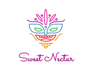 Colorful Mask Outline logo design