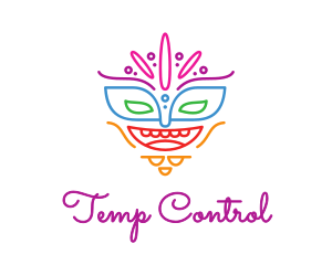 Colorful Mask Outline logo design