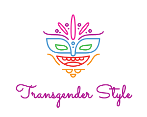 Colorful Mask Outline logo design