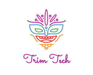 Colorful Mask Outline logo design