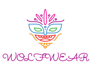 Ornament - Colorful Mask Outline logo design