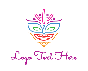 Colorful Mask Outline Logo