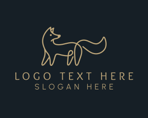 Brand - Gold Fox Animal logo design