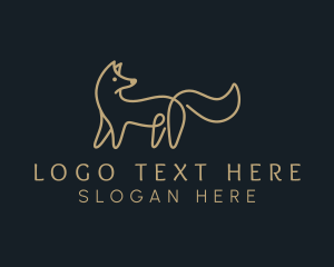 Gold Fox Animal Logo