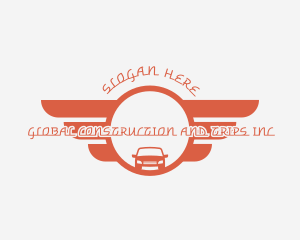 Mechanic - Retro Car Wings logo design