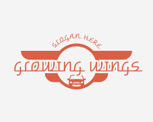 Retro Car Wings logo design