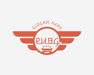 Car Show - Retro Car Wings logo design