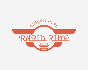 Retro Car Wings logo design