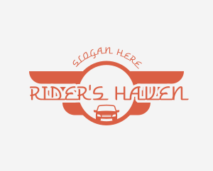 Retro Car Wings logo design