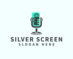Vlogger - Podcast Media Mic logo design