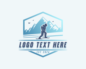 Mountain Biking - Survival Mountain Snowshoeing logo design