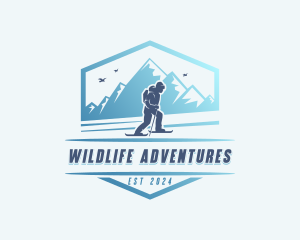 Survival Mountain Snowshoeing logo design