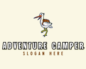 Camper - Stork Backpacking Camper logo design