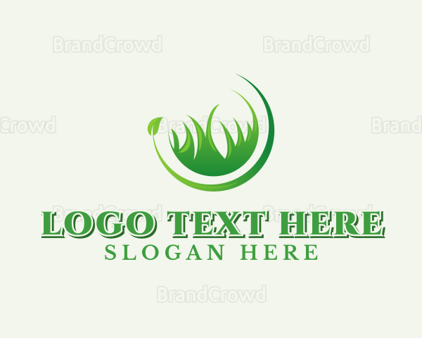 Lawn Grass Landscaping Logo