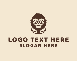 Monkey Boss Businessman logo design