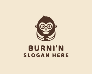 Monkey Boss Businessman logo design