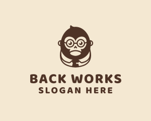 Monkey Boss Businessman logo design