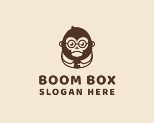 Monkey Boss Businessman logo design