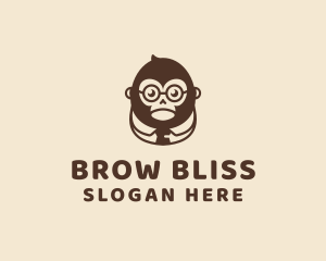 Monkey Boss Businessman logo design