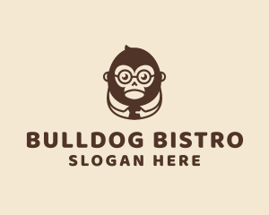 Monkey Boss Businessman logo design