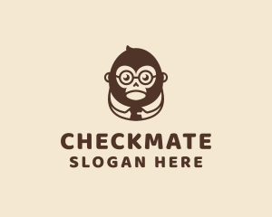 Monkey Boss Businessman logo design