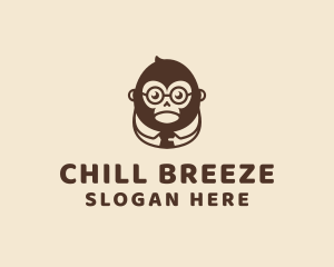 Monkey Boss Businessman logo design