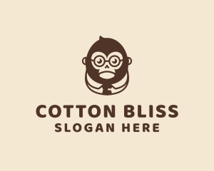 Monkey Boss Businessman logo design