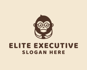 Businessman - Monkey Boss Businessman logo design