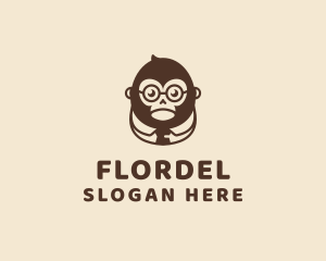 Monkey Boss Businessman logo design