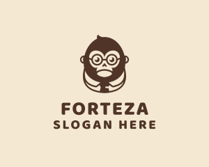 Monkey Boss Businessman logo design