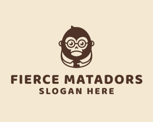 Monkey Boss Businessman logo design