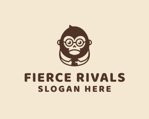 Monkey Boss Businessman logo design