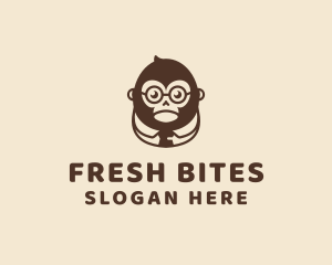 Monkey Boss Businessman logo design