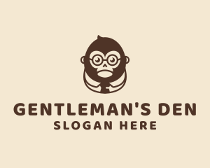 Monkey Boss Businessman logo design