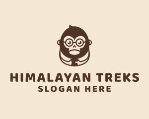 Monkey Boss Businessman logo design