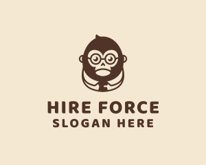 Employer - Monkey Boss Businessman logo design