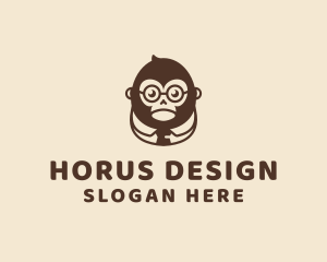 Monkey Boss Businessman logo design