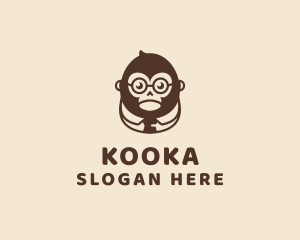 Monkey Boss Businessman logo design